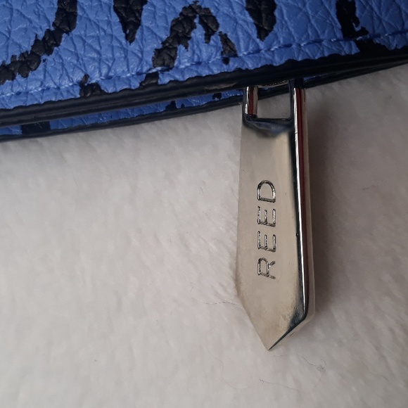 Reed Krakoff French Blue Viper small zippered wallet  (6 x 3 inches) - Picture 7 of 11